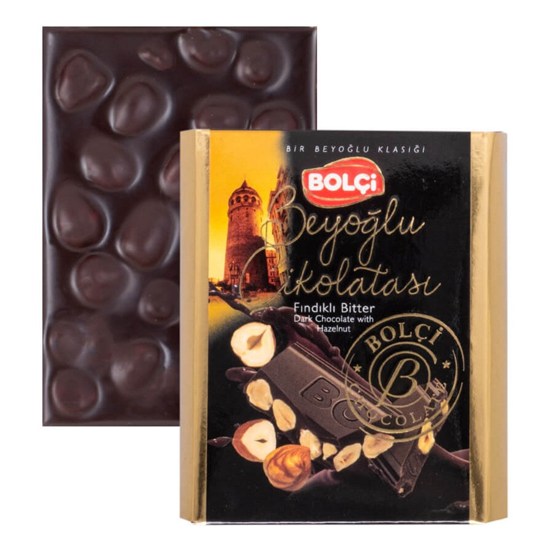 Chocolate oscuro con avellana Bolçi Beyoğlu Cikolatasu