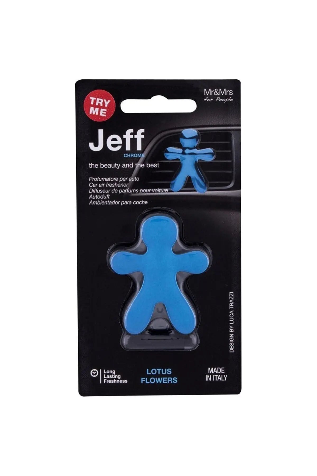 Jeff Chrome Lotus Flowers Car Air Freshener