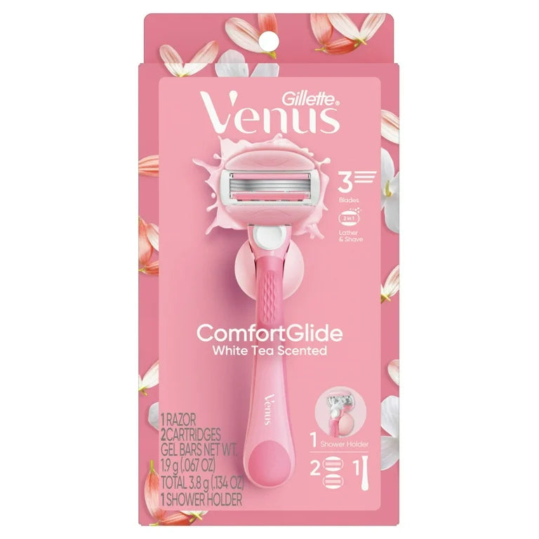 Gillette Venus Comfort Glide Té Blanco Recambios de Cuchillas para Mujer