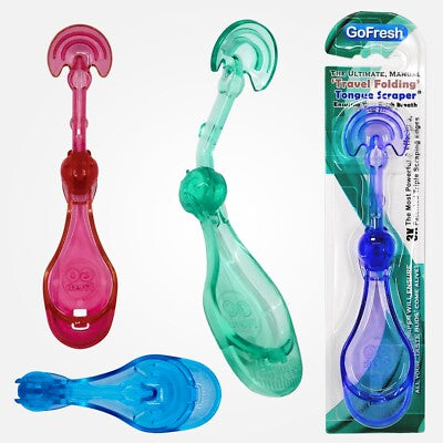 Limpiador y raspador de lengua plegable Gofresh