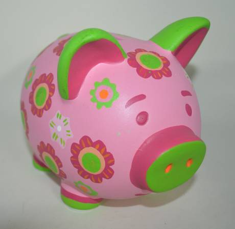 Cupcakes & Cartwheels Sweet Savings Hand-Painted Ceramic Piggy Bank
