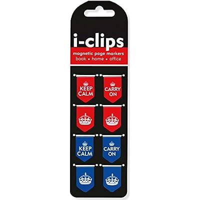 I-Clips Keep Calm & Carry On 8 Magnetic Page Markers