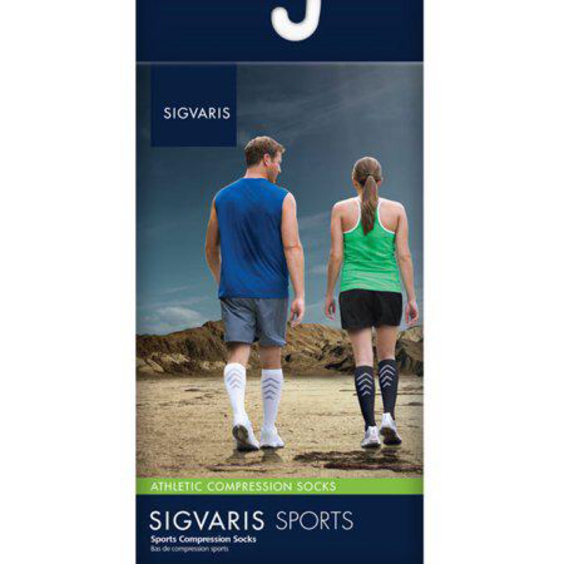 SIGVARIS Men's & Women's 401 Athletic Recovery Calf High Socks 15-20mmHg