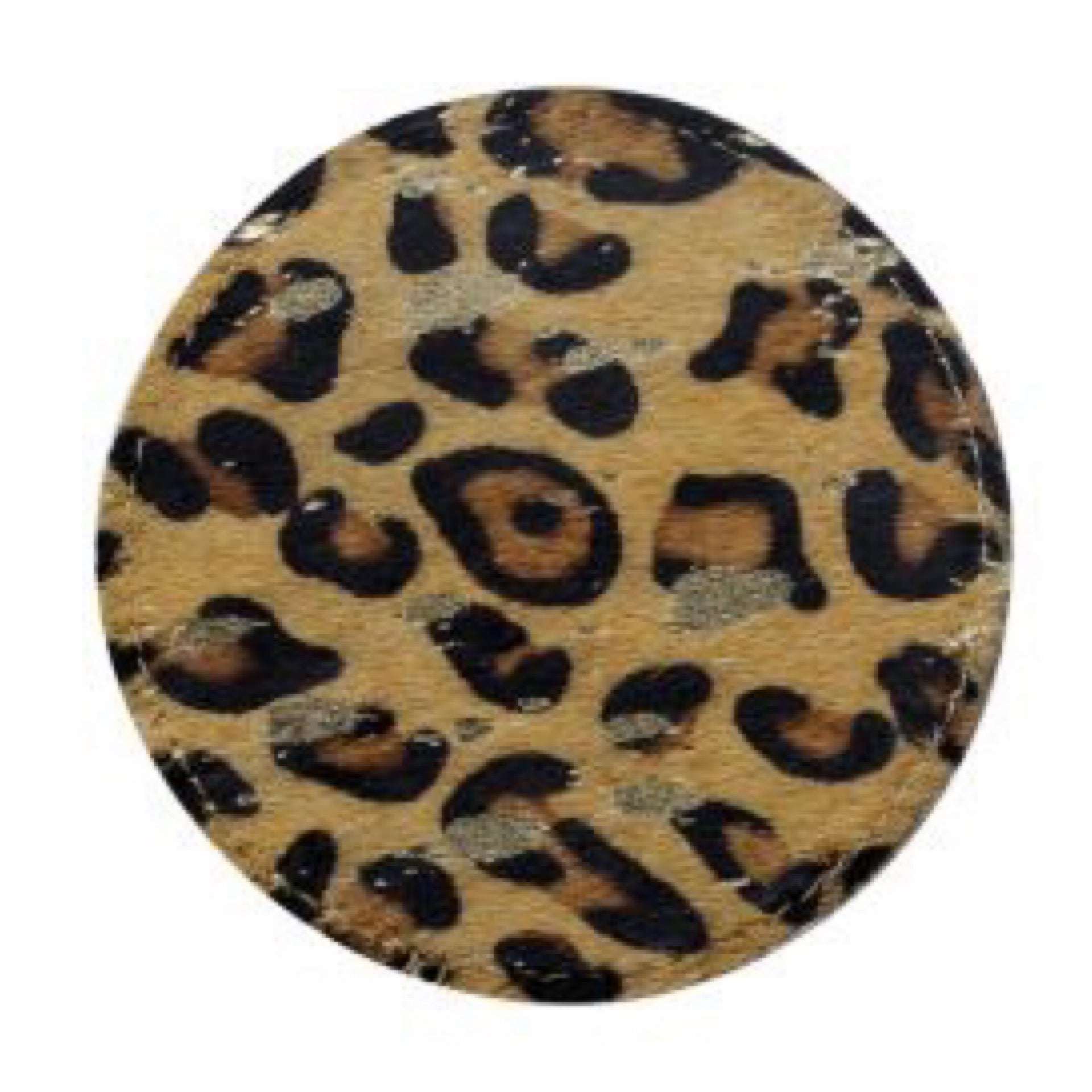 Myra Bag Circular Leopard Hair-on Leather Coasters S-2965