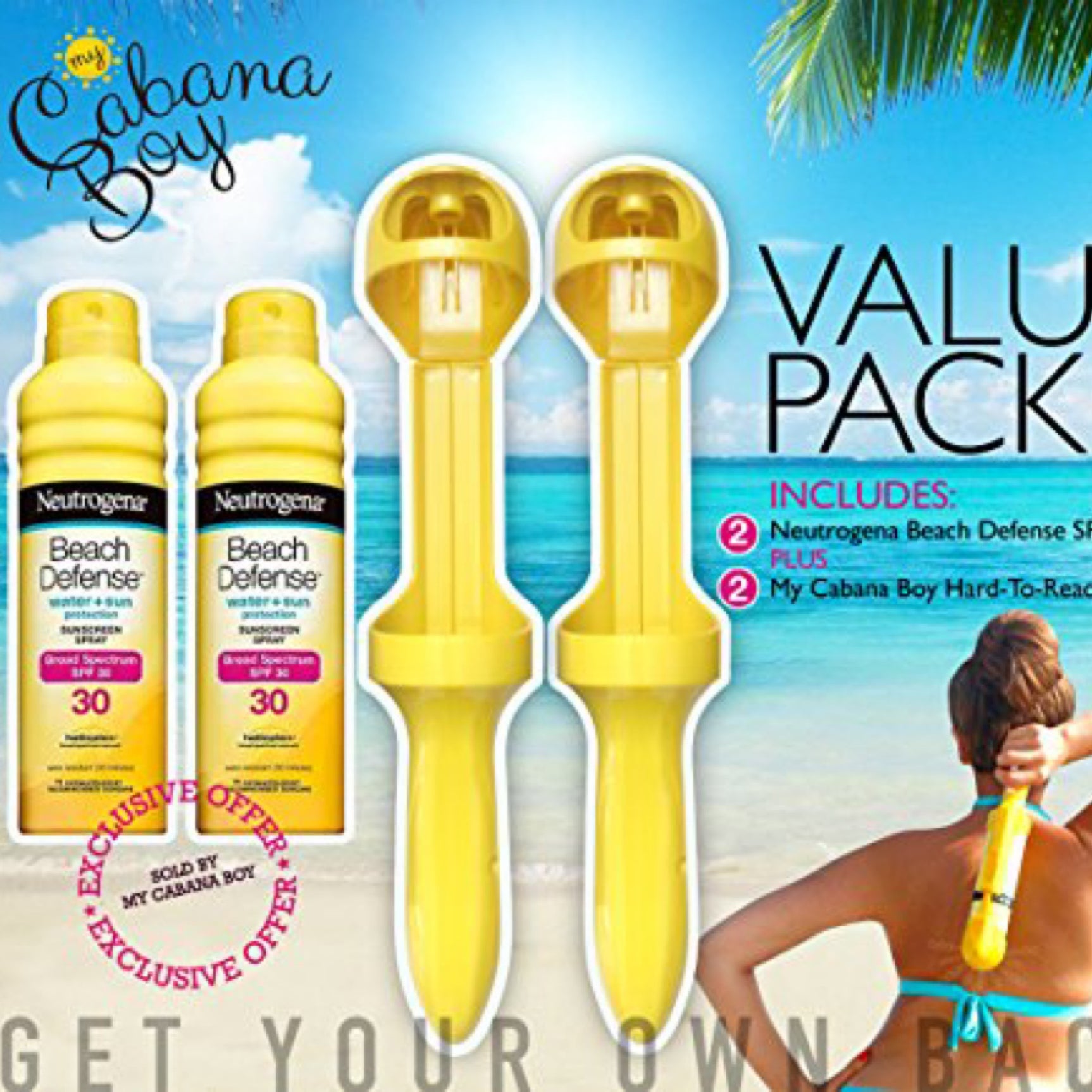 Neutrogena My Cabana Boy Spray Applicator yellow