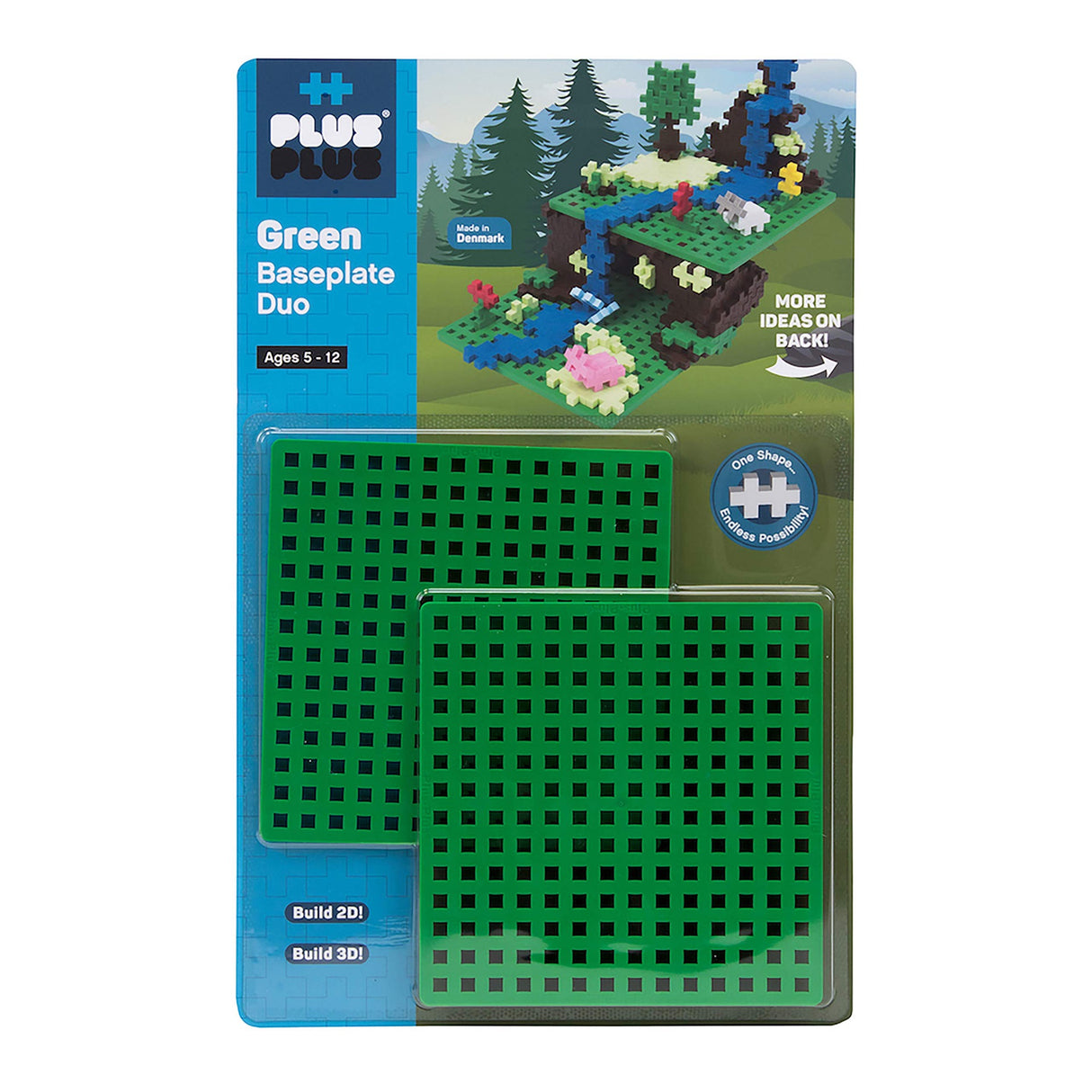 Plus plus green baseplate duo