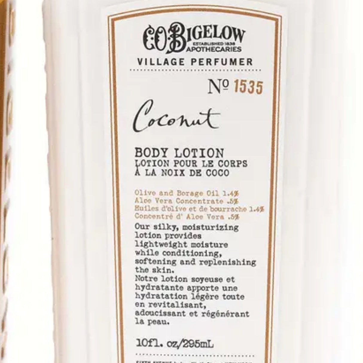 Bigelow village perfumer coconut body lotion