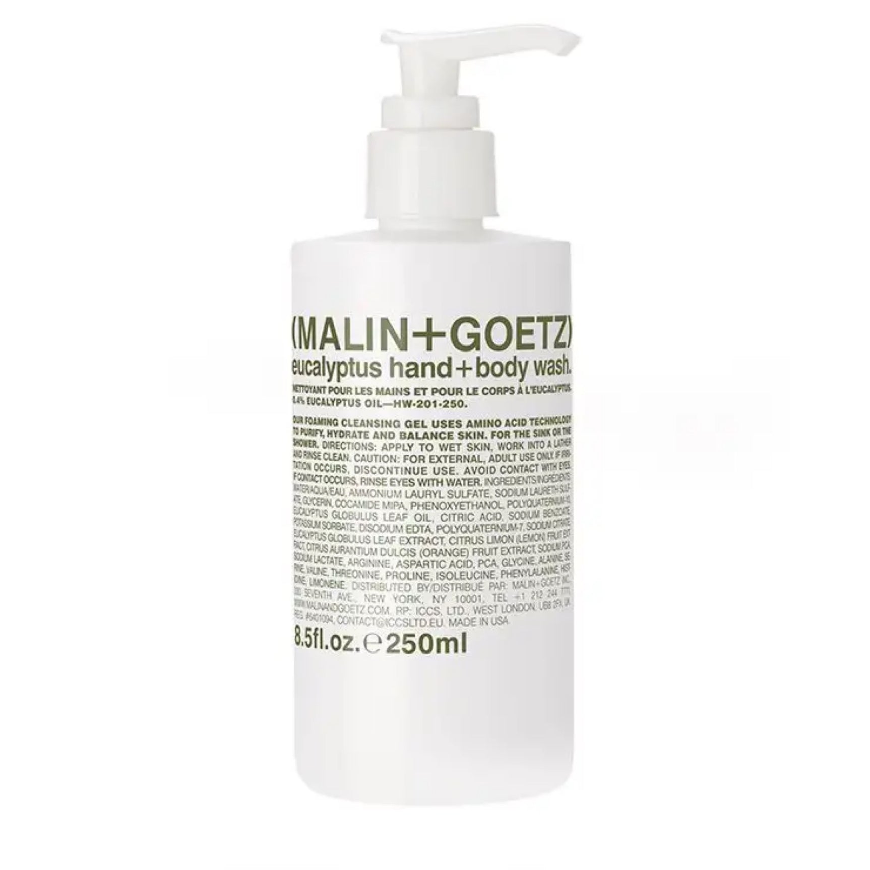 Malin + Goetz eucalyptus hand + body wash