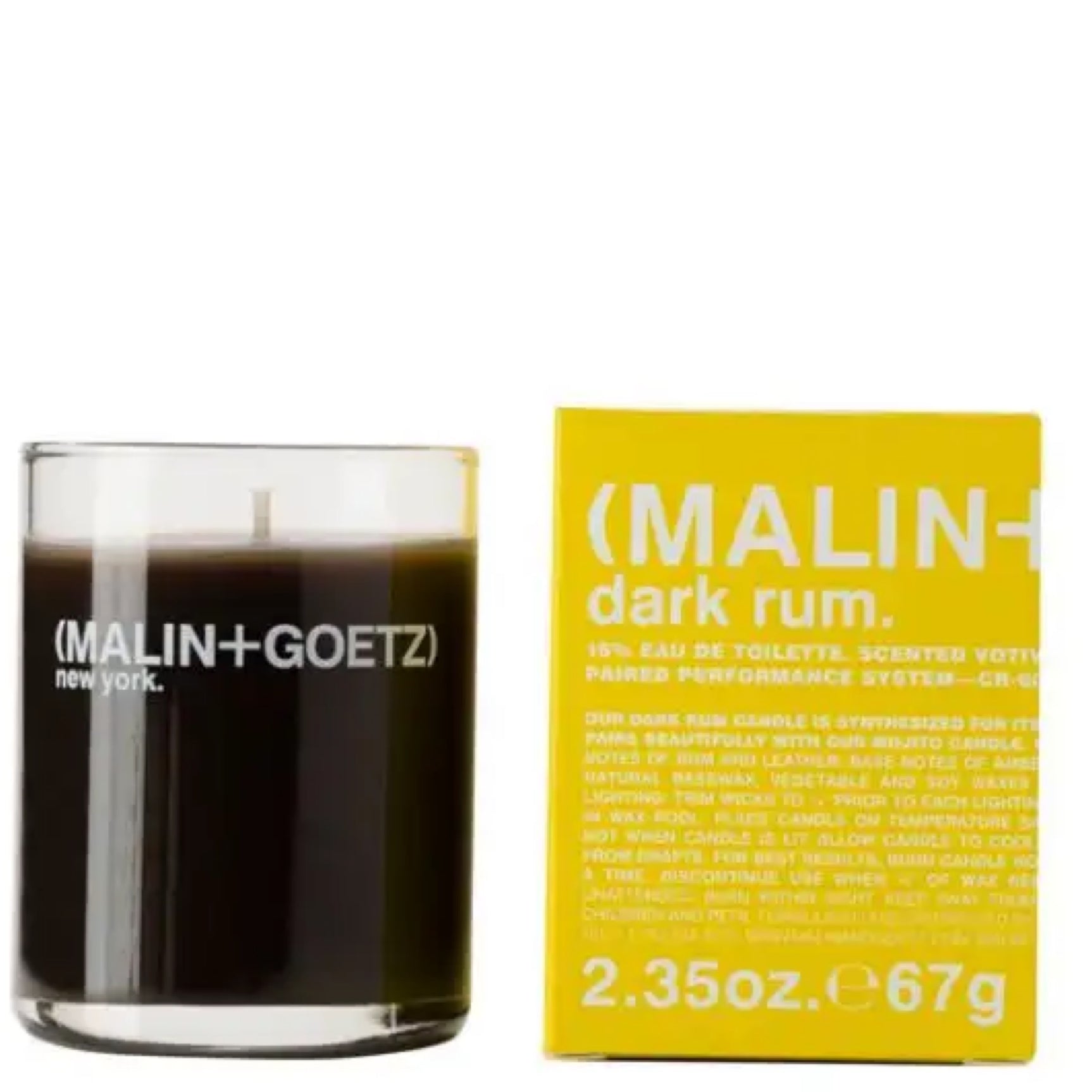Malin + Goetz Dark Rum candle 2.35oz