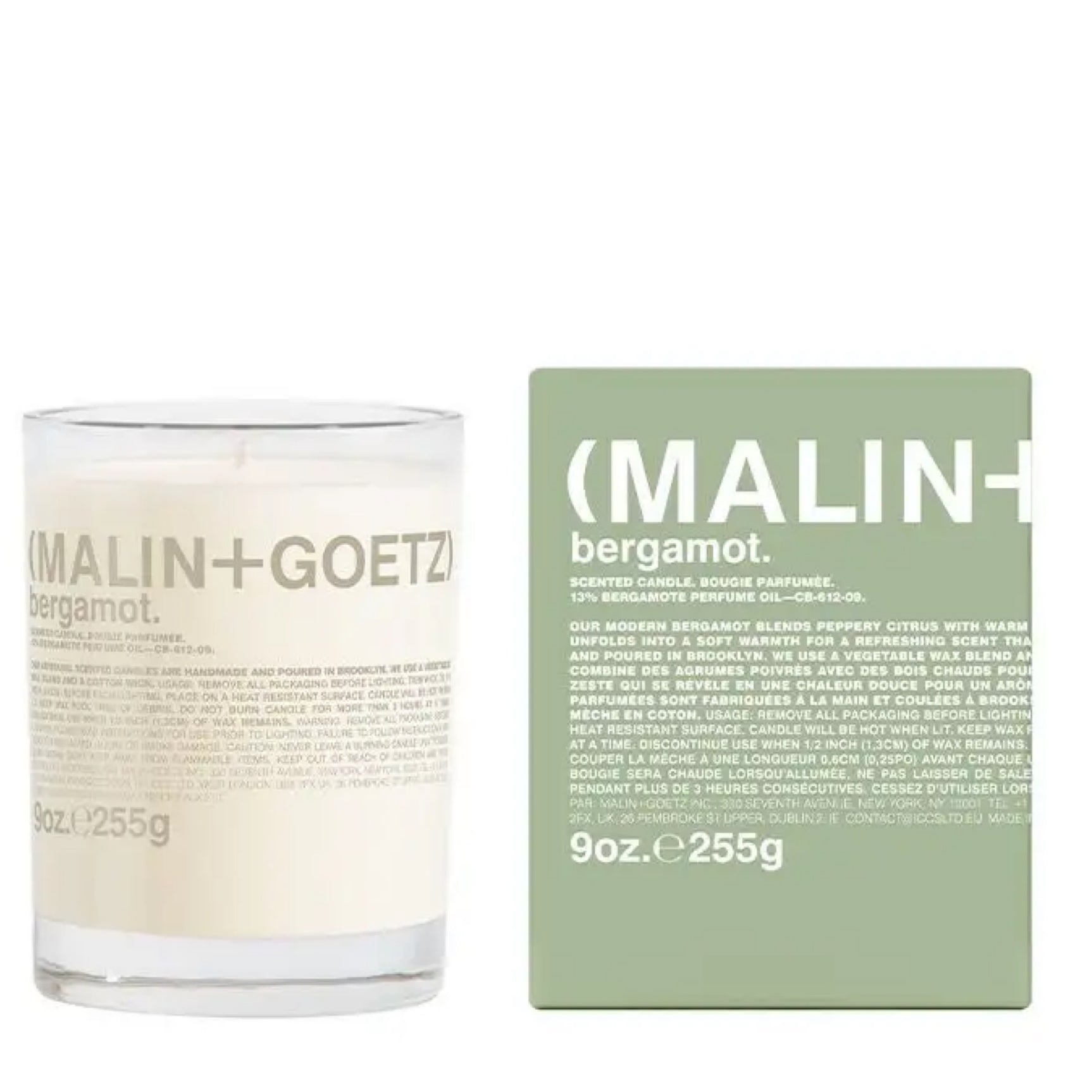 Malin + Goetz Bergamot candle 9oz