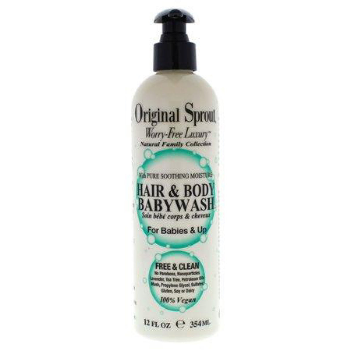 Original Sprout Kids Bathbody Hair and Body Baby Wash 12 oz