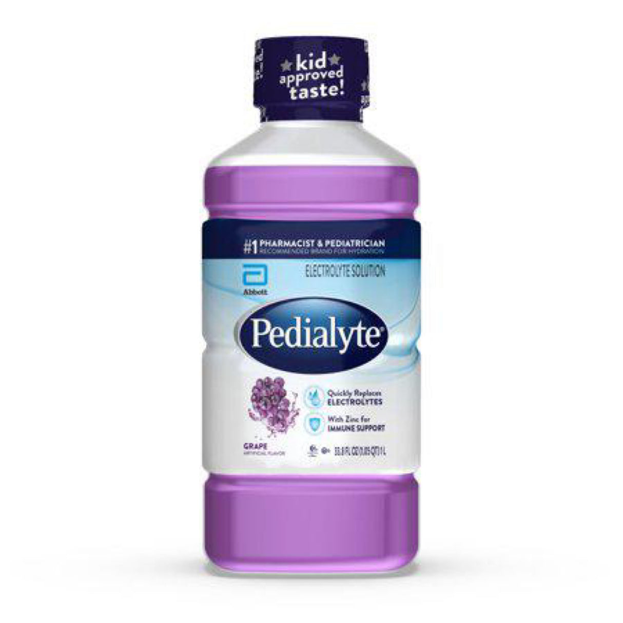 Pedialyte Grape 1/33.8 fl oz (1L) Bottle