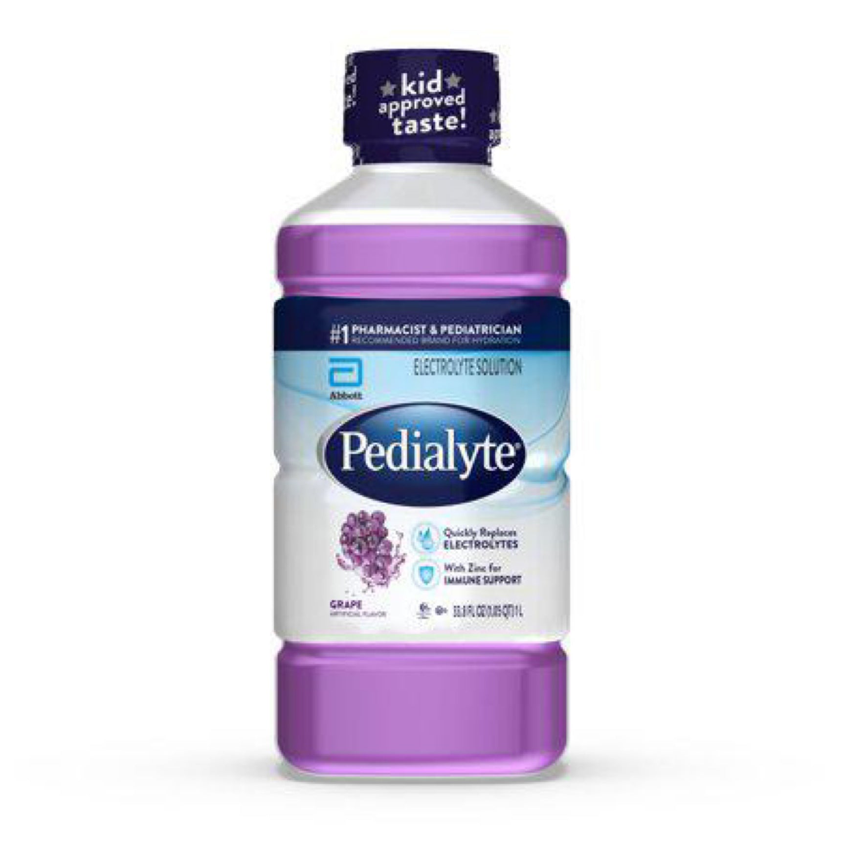 Pedialyte Grape 1/33.8 fl oz (1L) Bottle