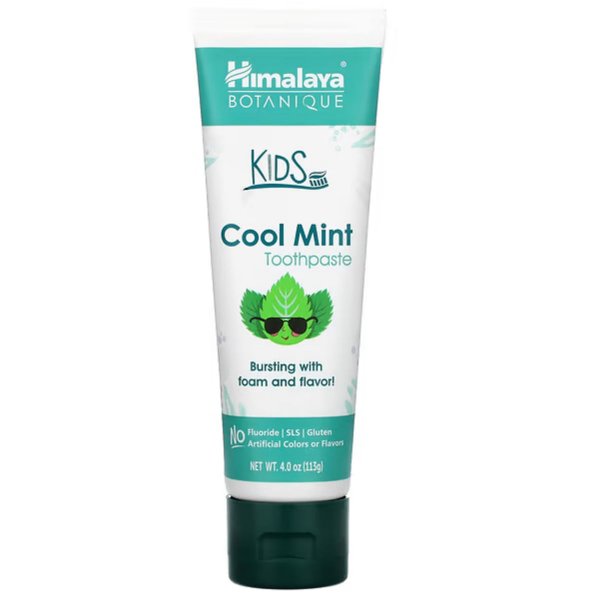 Himalaya Botanique Kids Toothpaste, Cool Mint Flavor to Reduce Plaque and Keep Kids Brushing Longer