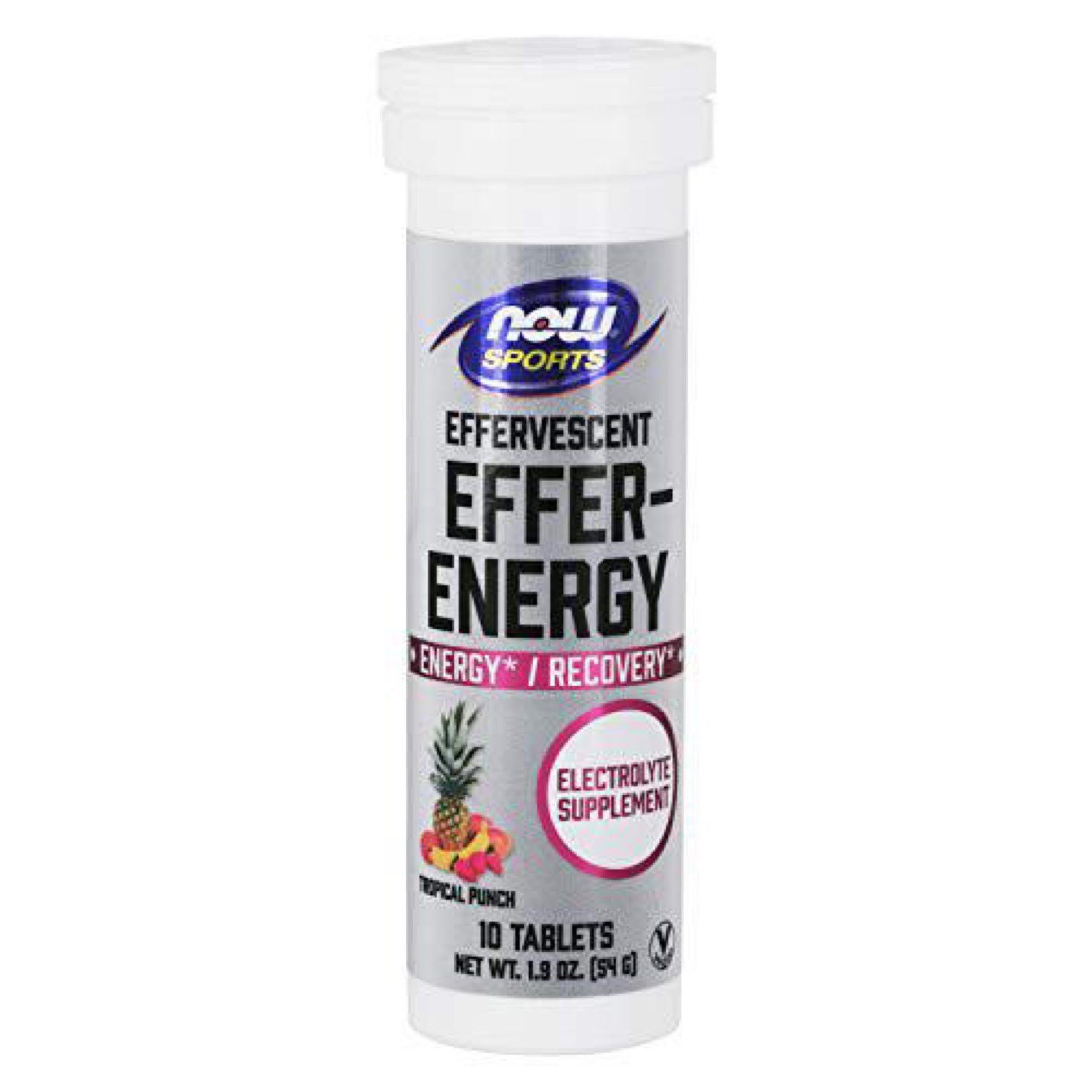 NOW Sports Nutrition, Effervescent Effer-Energy, Electrolyte Supplement, Energy*/ Recovery*