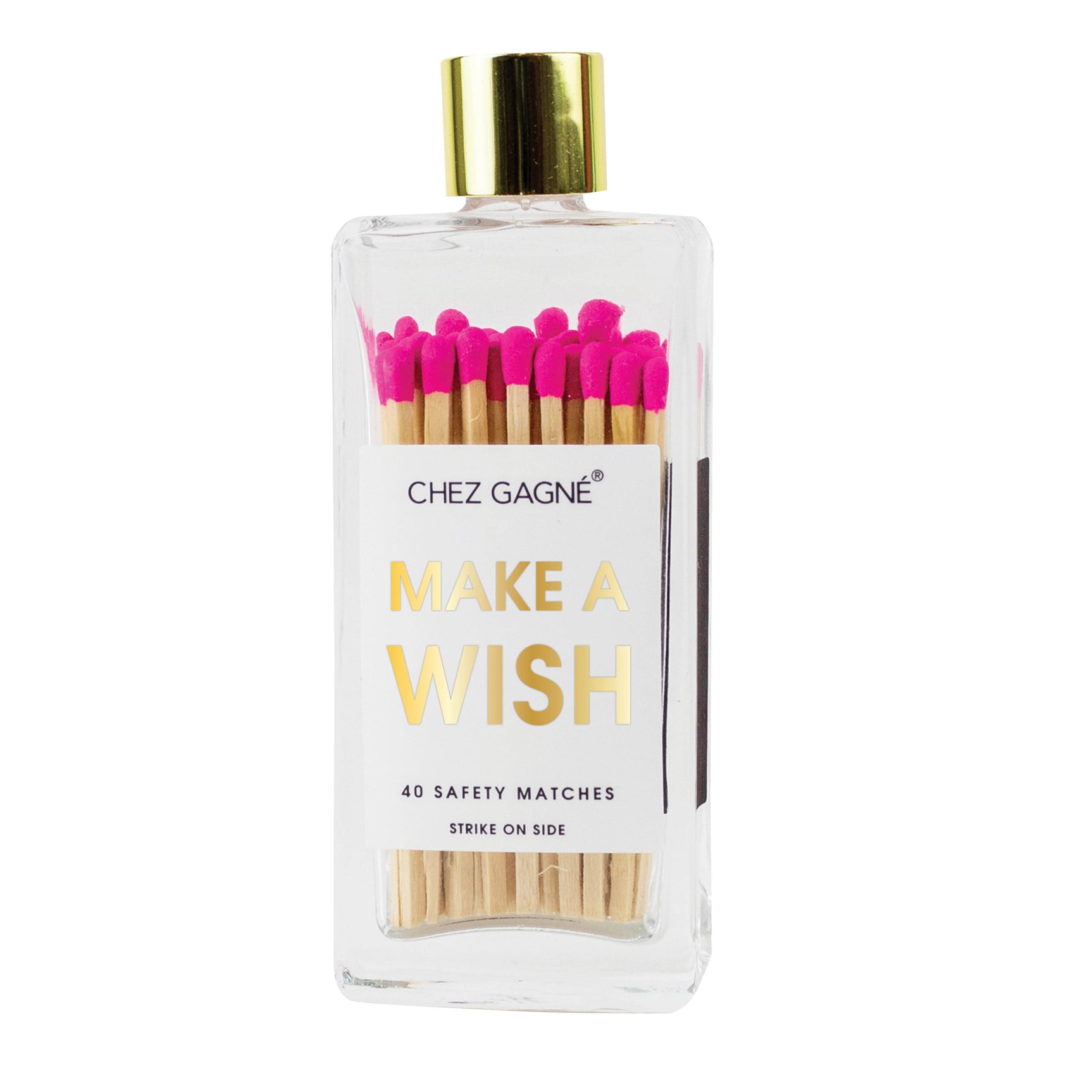 Chez Gagné Make A Wish - Glass Bottle Matches