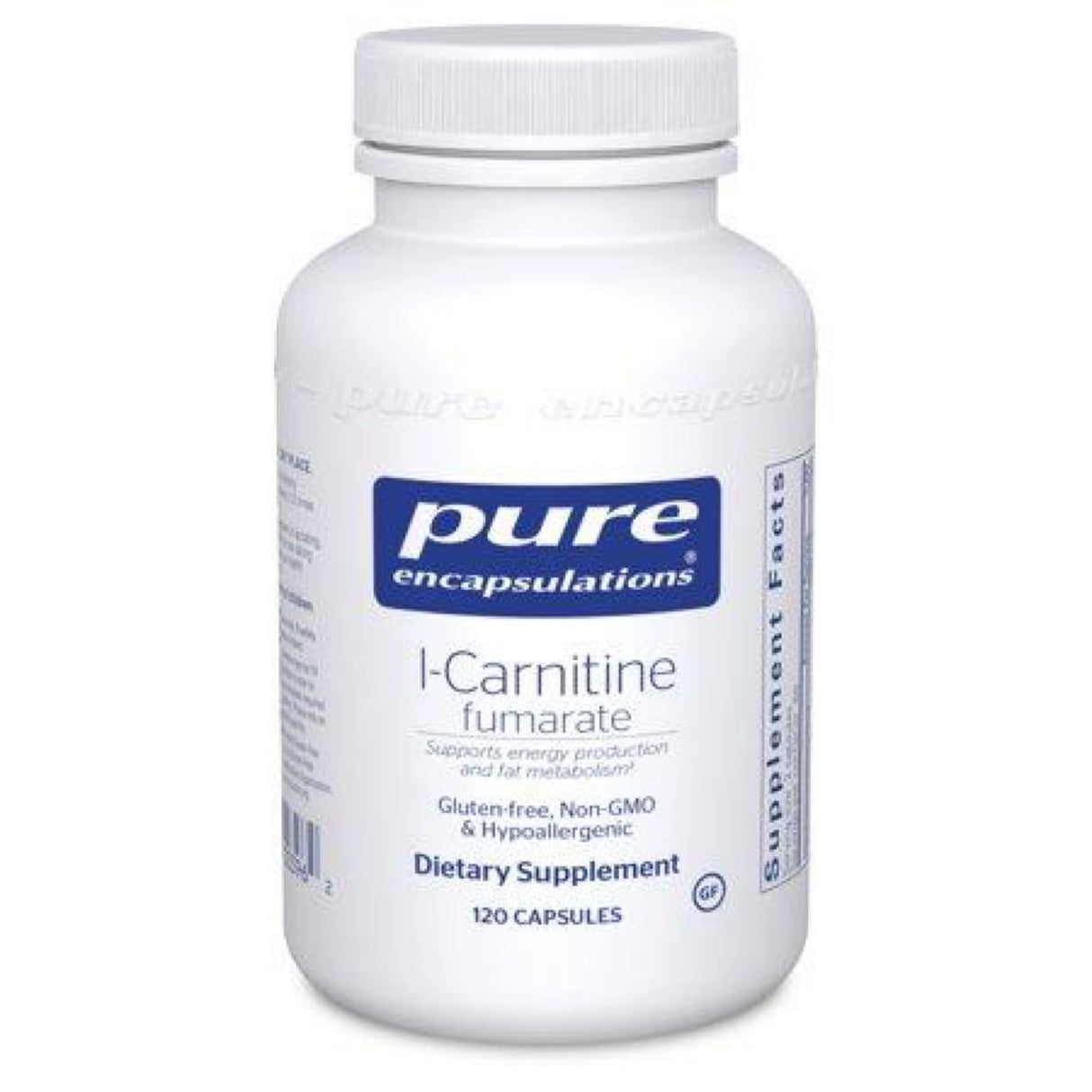 Pure Encapsulations L-Carnitine Fumarate | Hypoallergenic Supplement Support for Enhanced Muscle and Fat Metabolism | 120 Capsules