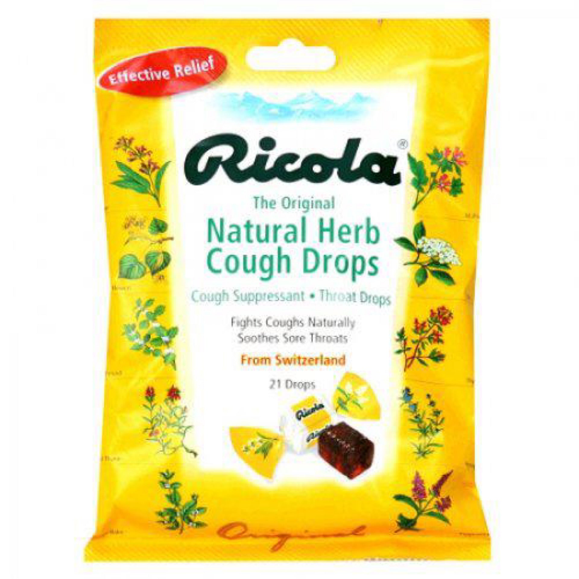 Ricola Cough Drops for Dry Throat Herb Count