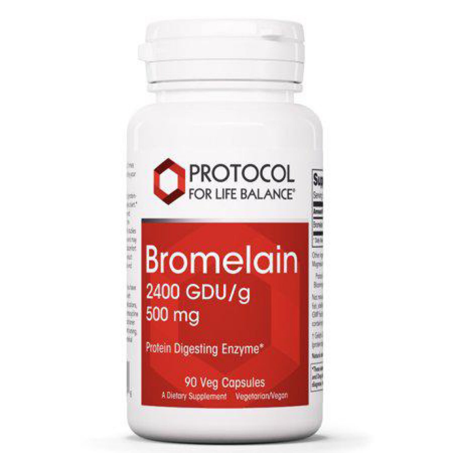 Protocol for Life Balance - Bromelain 2400 GDU/G 500 mg - Protein Digesting Enzyme, Supports Healthy Digestion, Nutrient Absorption, Reduce Inflammation, Gas and Stomach Pain Relief