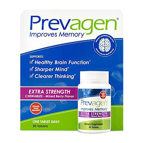 Prevagen Improves Memory Extra Strength Mixed Berry Chewable Tablets 30 ct