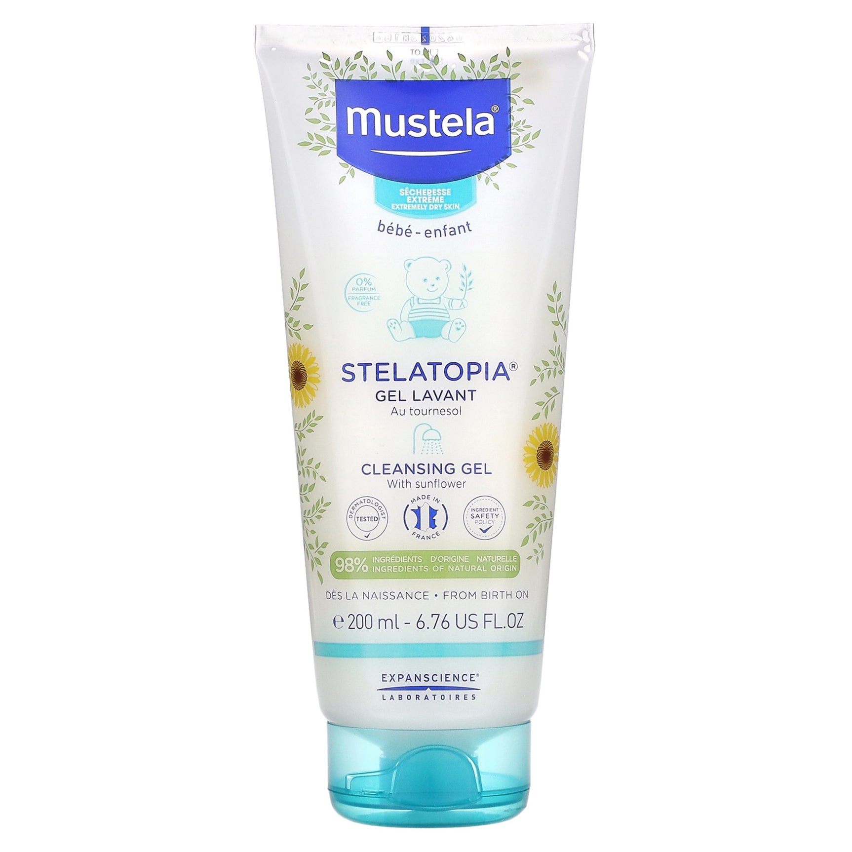 Mustela cleansing gel with sunflower
