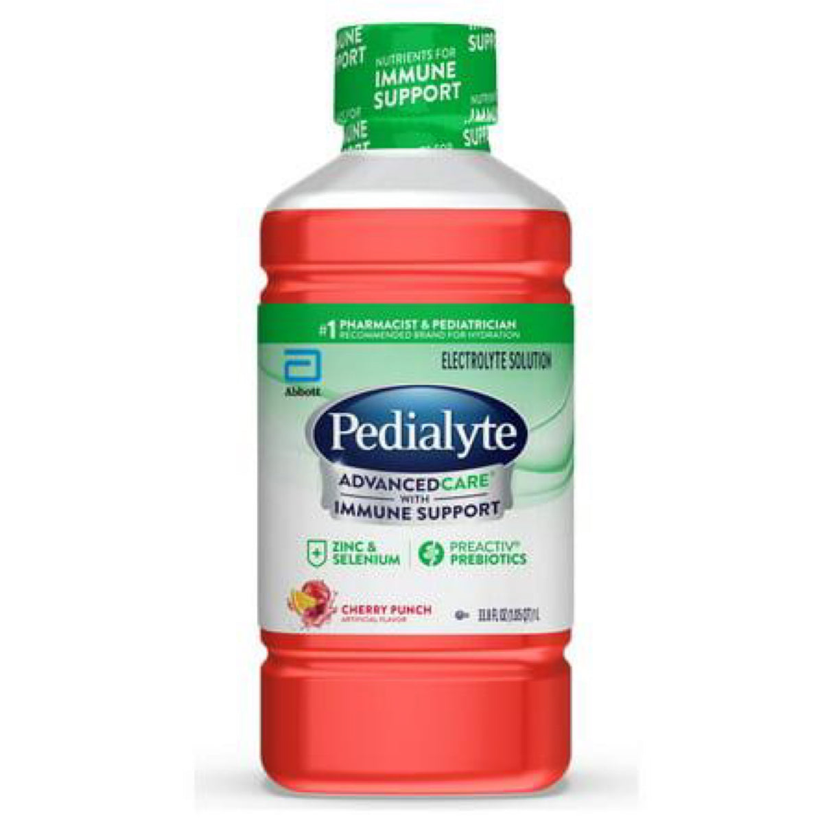 Pedialyte AdvancedCare Electrolyte Solution Cherry Punch Ready-to-Drink 1.1 QT