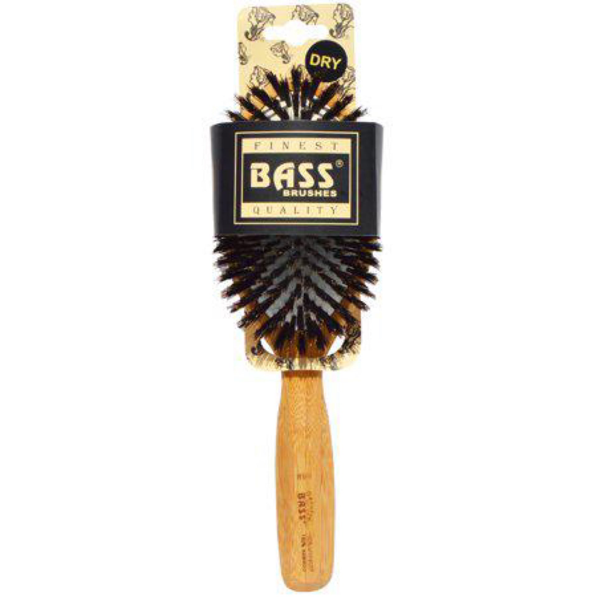 Bass Brushes Oval Style 100 wild Boar Bristles Handle Hair Brush