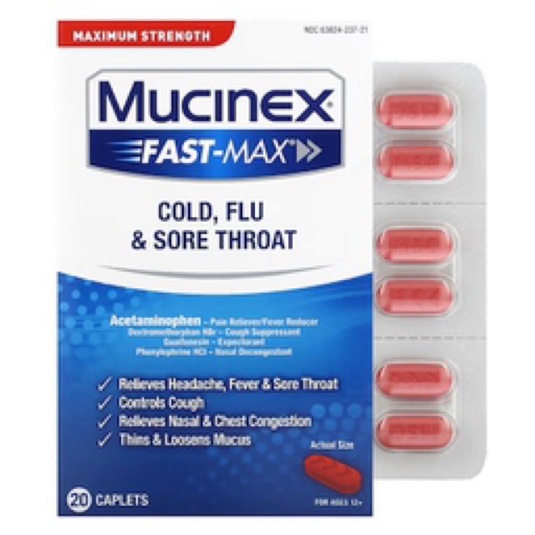 Mucinex® Fast-Max® Cold, Flu, & Sore Throat