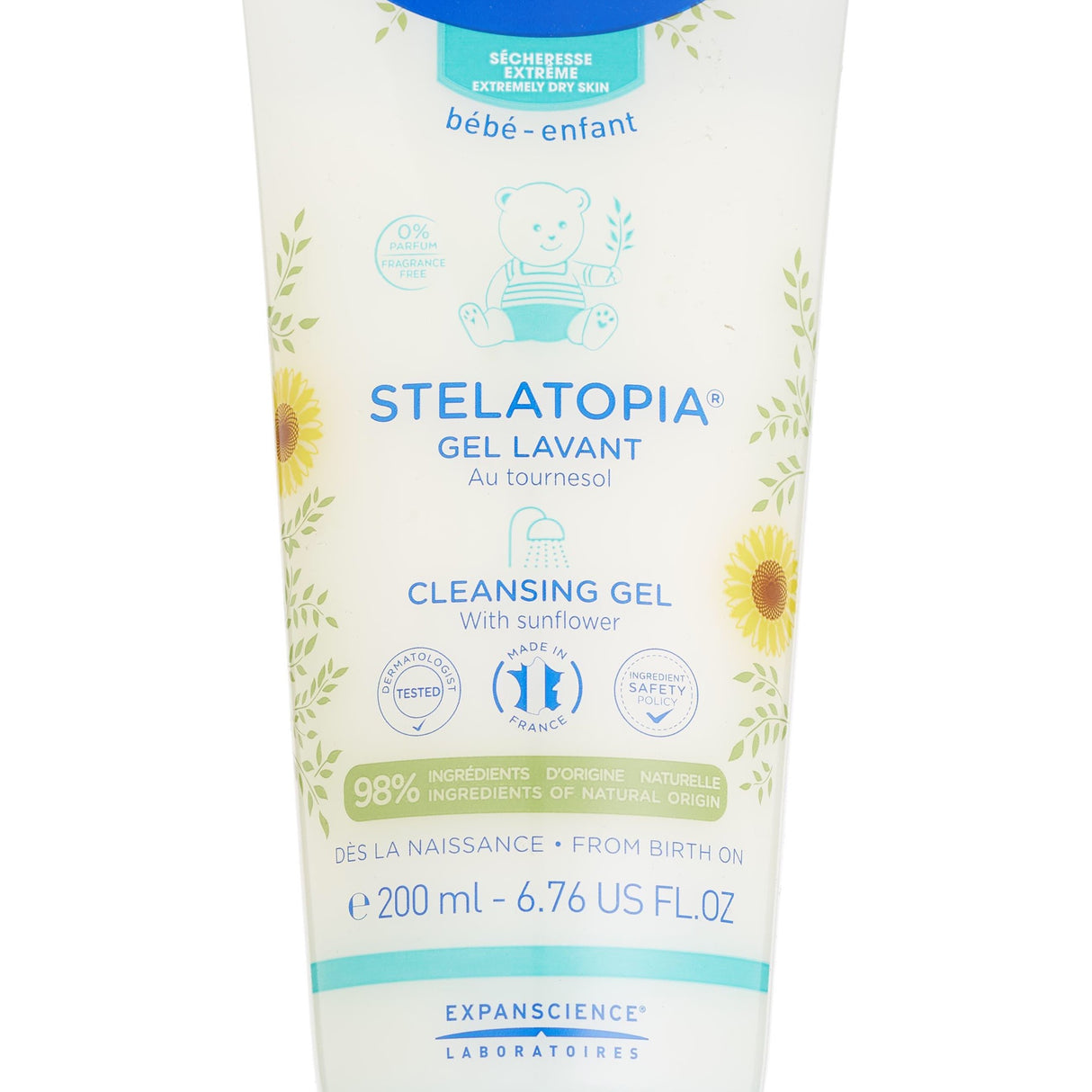 Mustela Stelatopia Fragrance Free Baby Cleansing Gel and Wash for Eczema Prone Skin