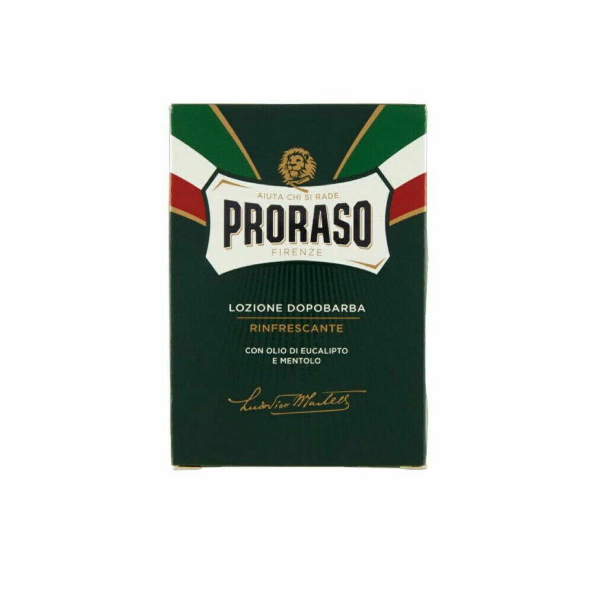 PRORASO Green After Shave Lotion With Eucalyptus & Menthol For Men, NEW
