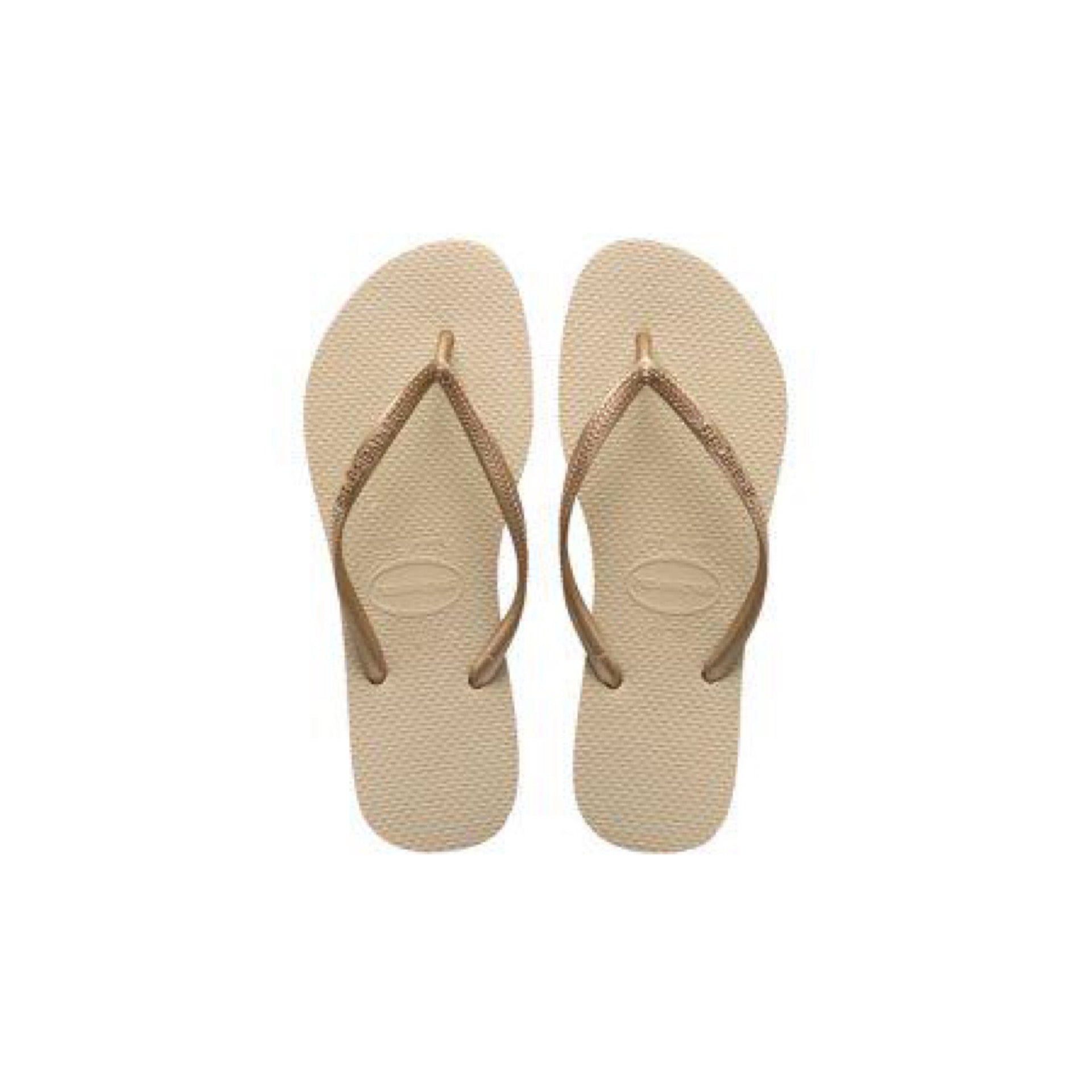 Havaianas 'Slim' Flip Flop in Sand/Light Gold