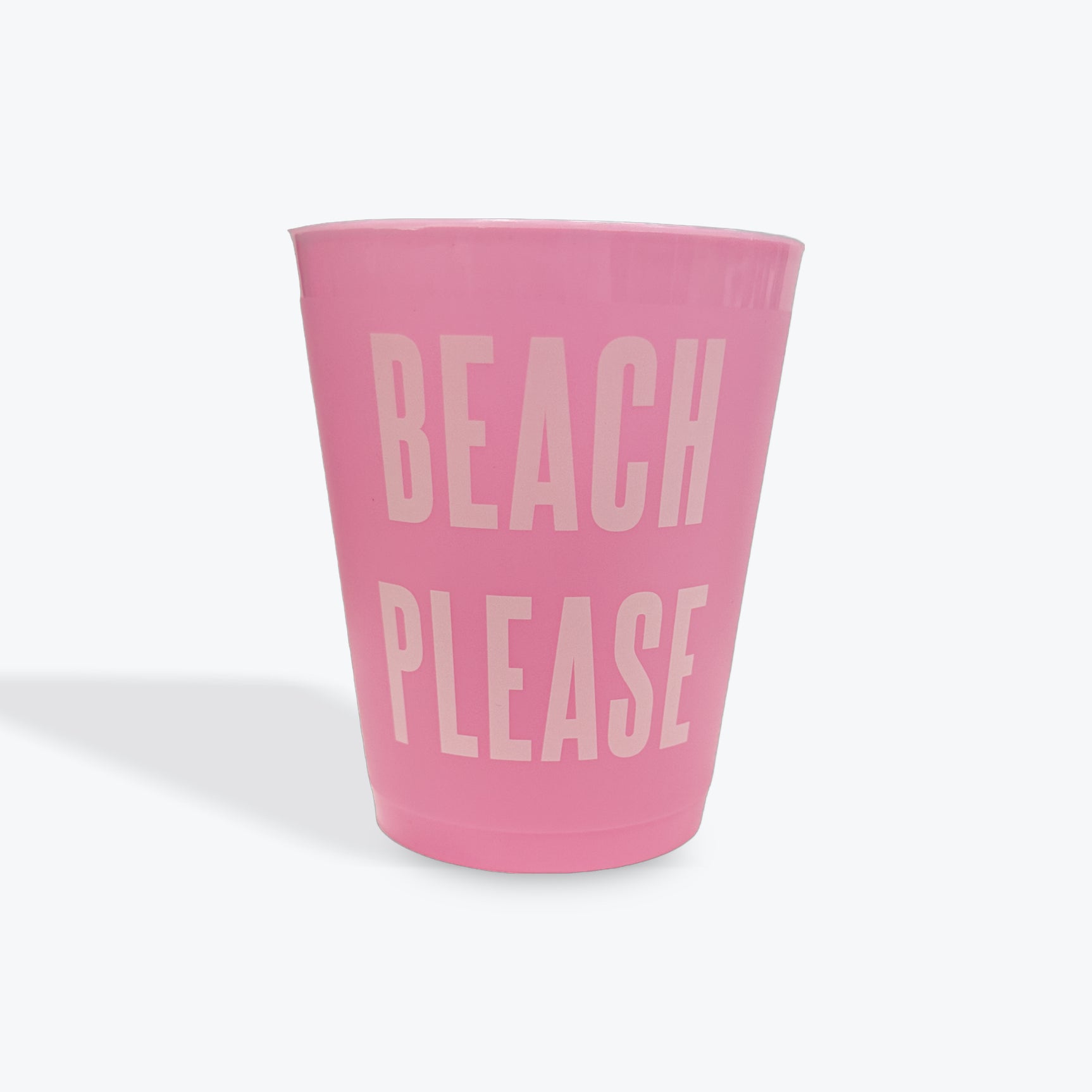 Slant Collection: Beach Please Pink Reusable cups Set of 6