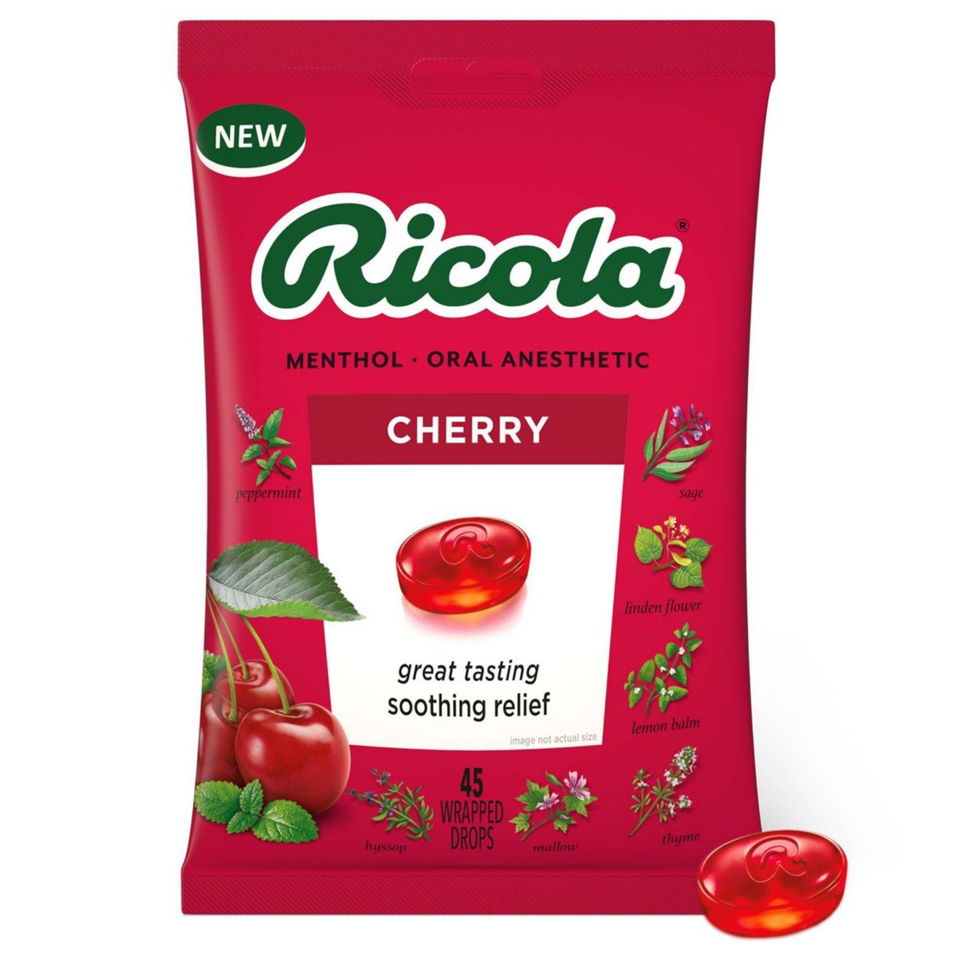 Ricola Bag Cherry Drops 19ct
