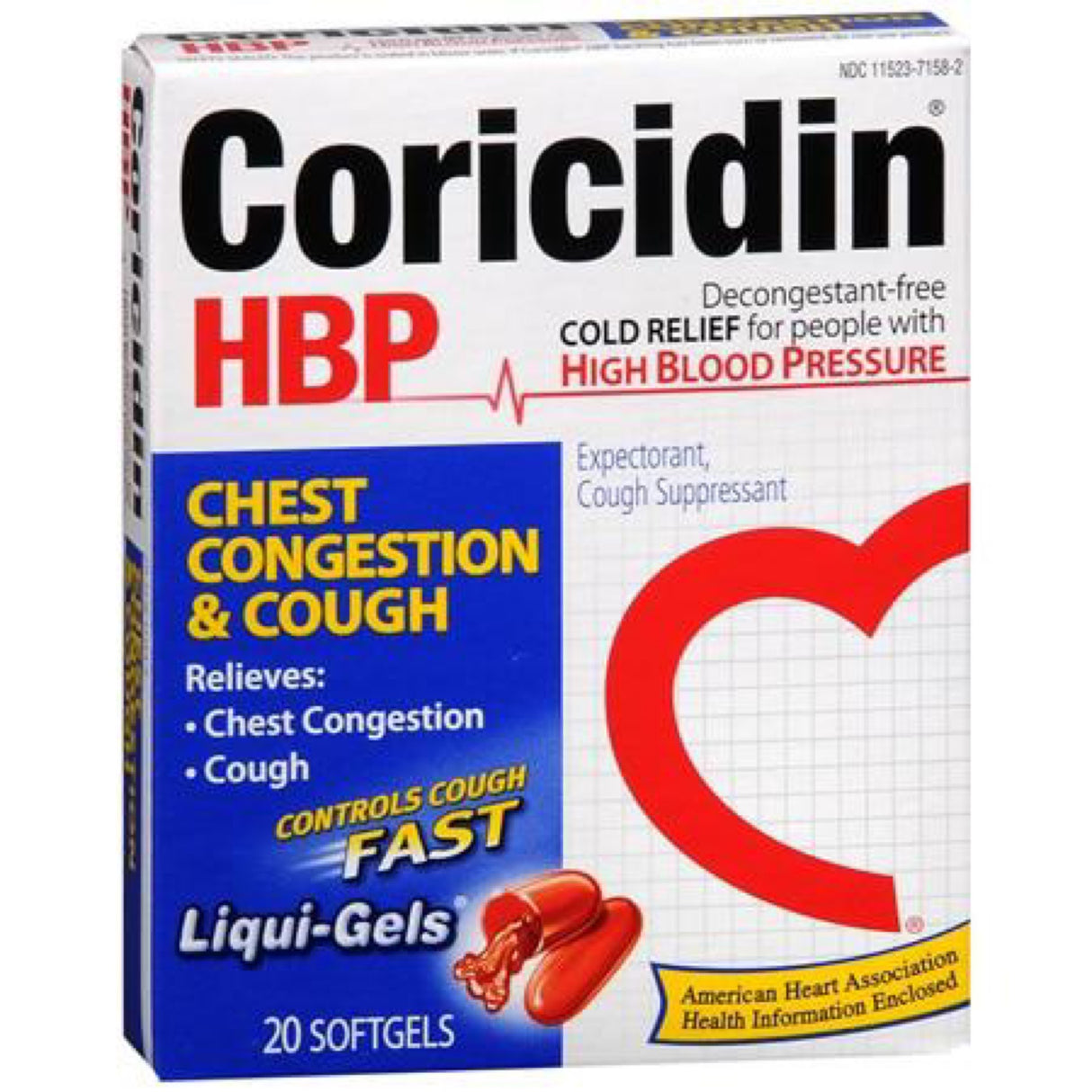 Coricidin HBP Chest Congestion & Cough Medicine Gels