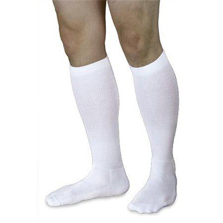 SIGVARIS 602CLLW00 Diabetic Compression Socks Size: LL 18-25mmHg White