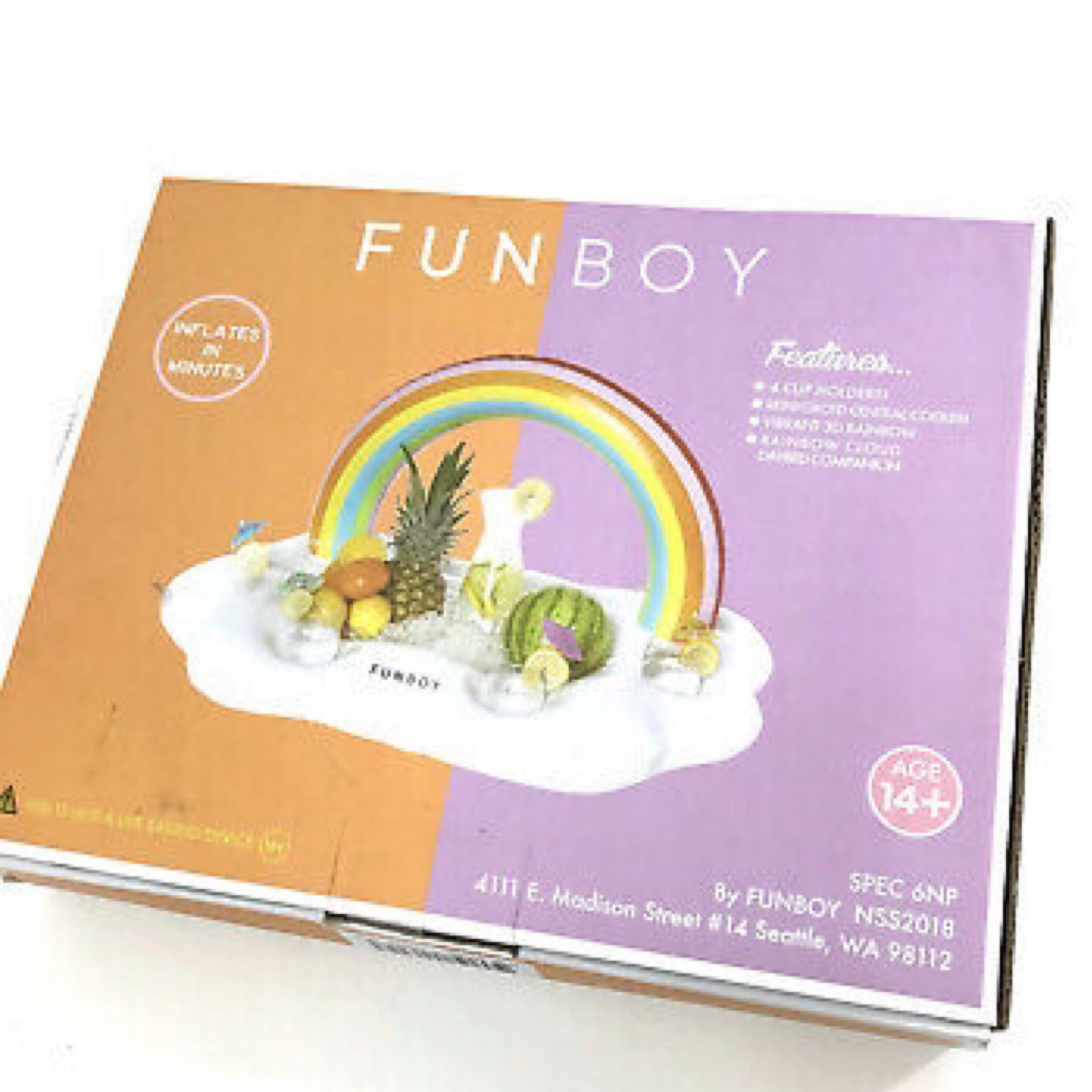 Funboy Fun Boy rainbow cloud drink holder