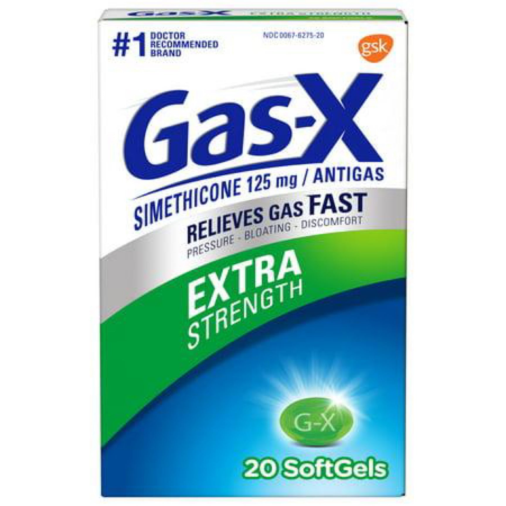 GAS-X Extra Strength Gas Relief Softgels with Simethicone 125 Mg