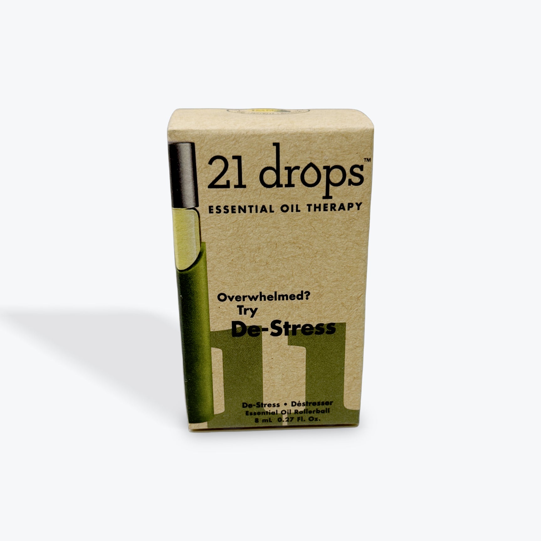 21 Drops De-stress Essential Oil Blend Bottle