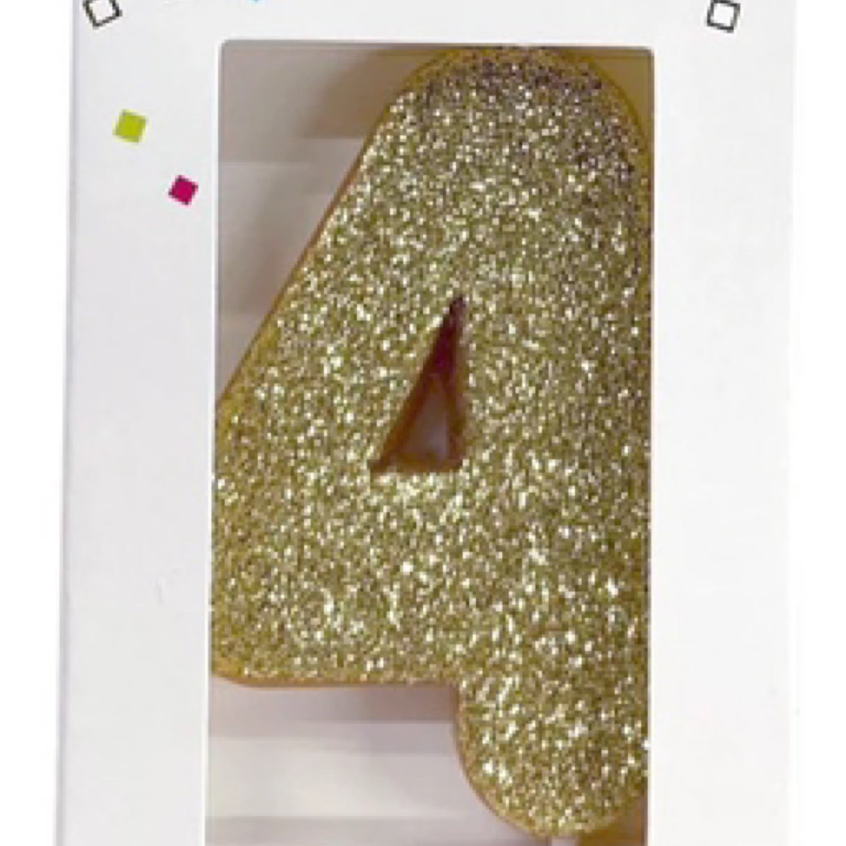 Party Partners Gold Glitter Number Candle 2.25-Inches 4