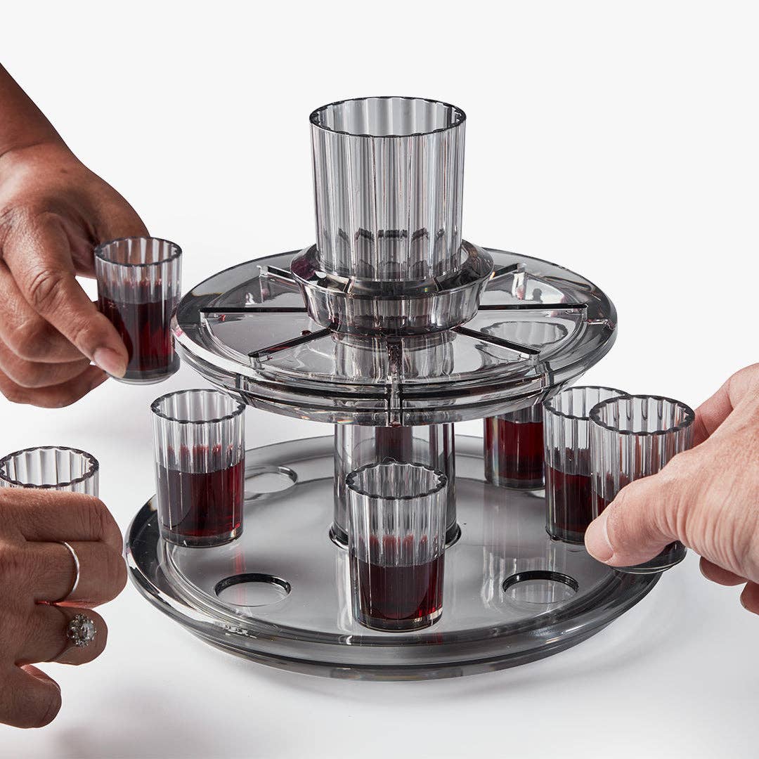 Kiddush Wine Fountain Set: Smoke_White
