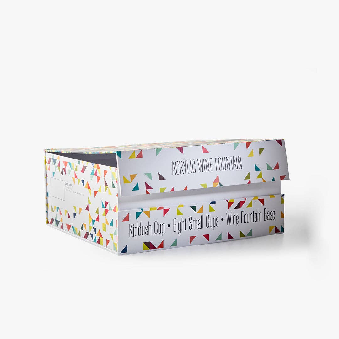 Kiddush Wine Fountain Set: Smoke_White