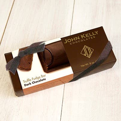 John Kelly Chocolates 8 oz. Truffle Fudge Bar: Semi-Sweet Chocolate & Peanut Butter - Image 4