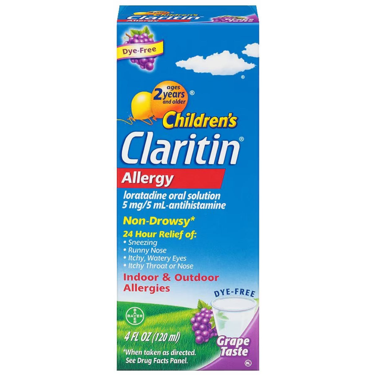 Claritin Children's Non Drowsy Allergy Relief Liquid, 4 Ounce