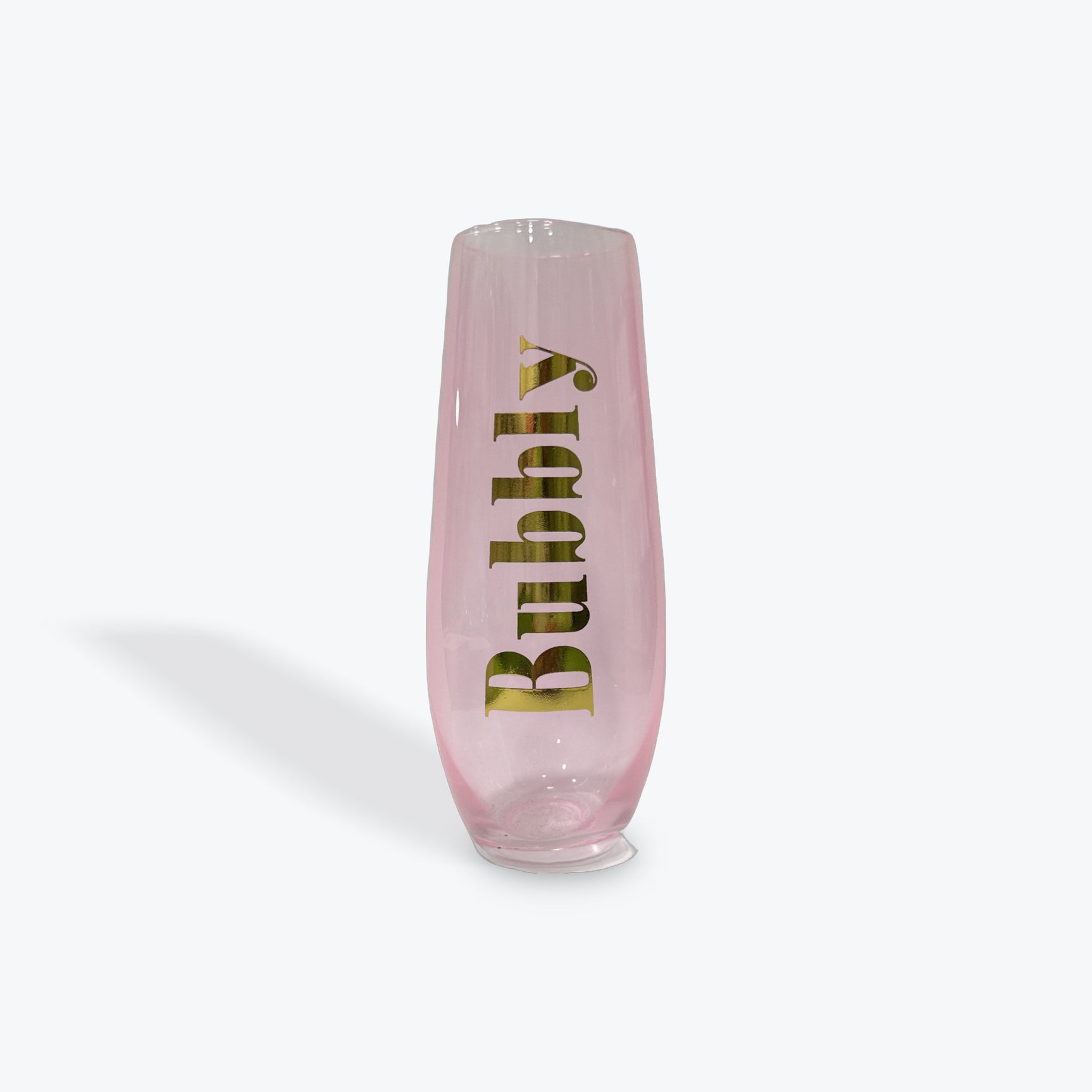 Slant Flute Bubbly Glass