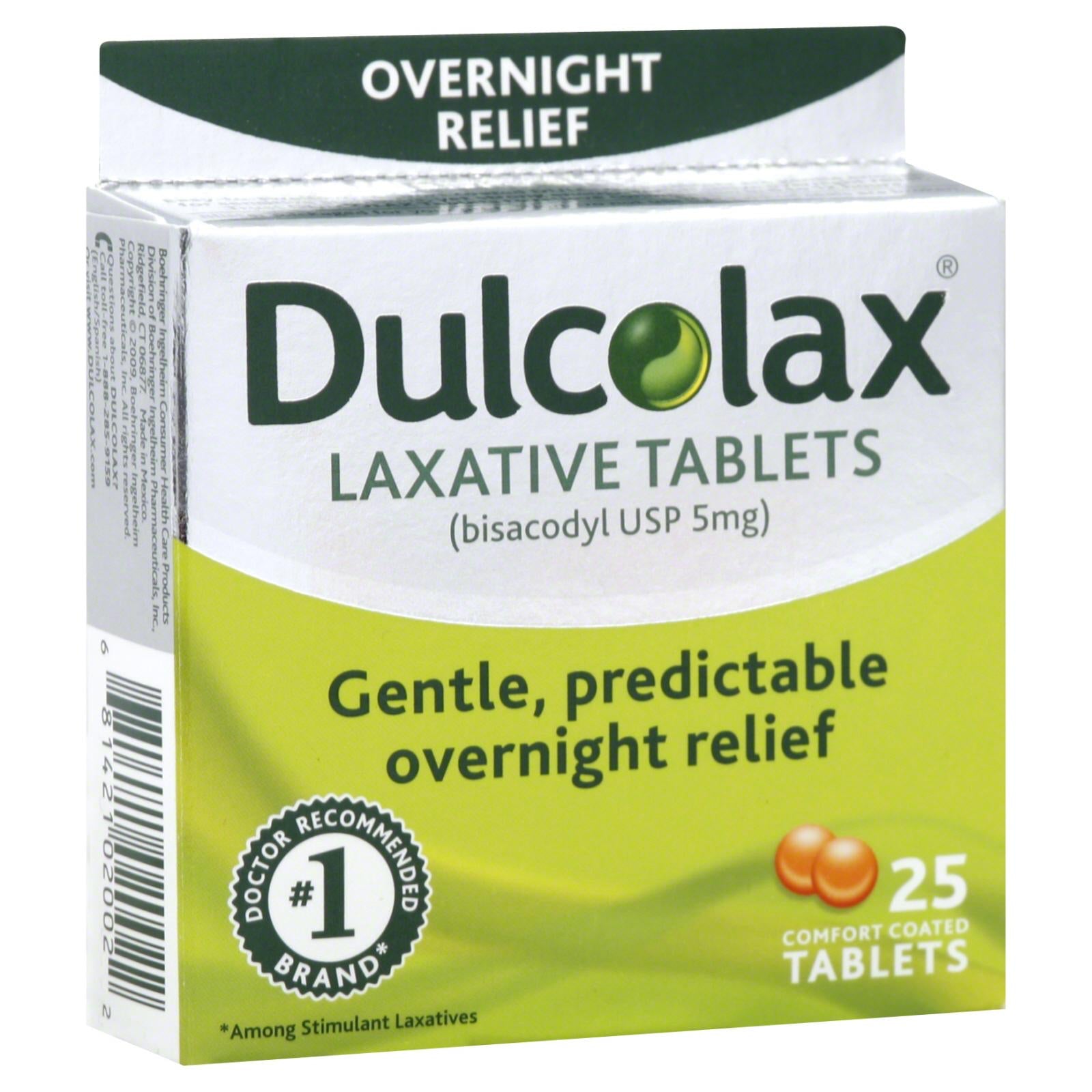 Dulcolax Laxative Tablets (25 ct) Overnight Relief