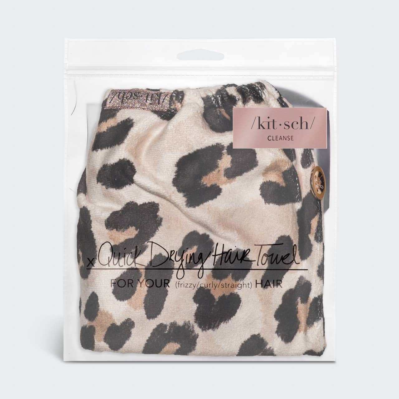 KITSCH Quick Dry Hair Towel - Leopard - Image 6
