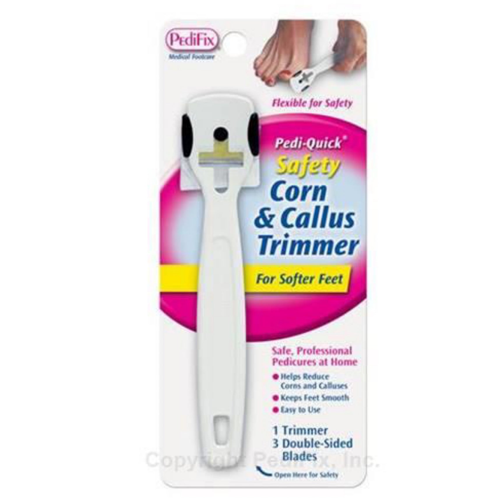 Pedifix Pedi-quick Safety Corn and Callus Trimmer (Pack of 3)
