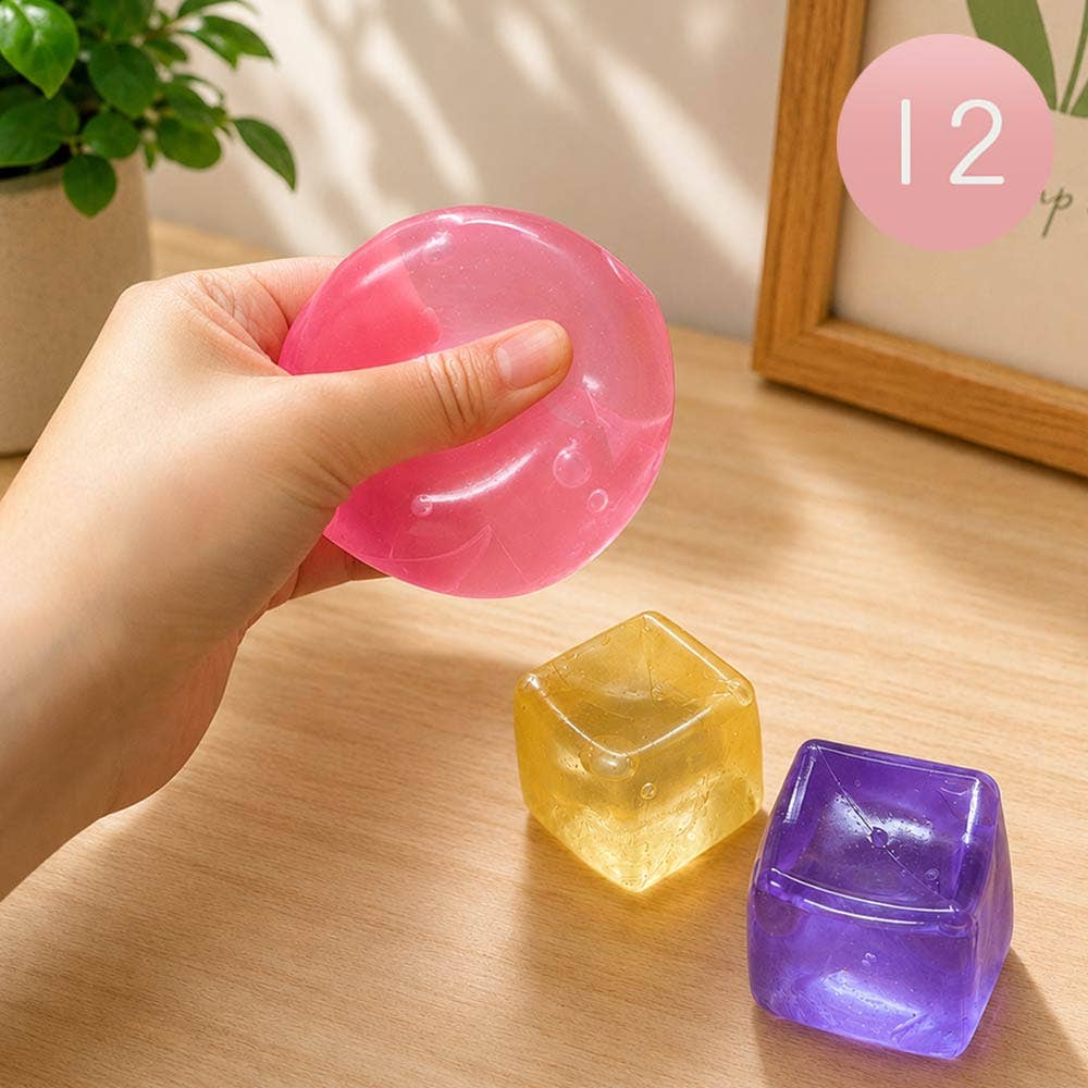12PCS - Stretchy Cube Squeeze Squishy Stress Relief Toy