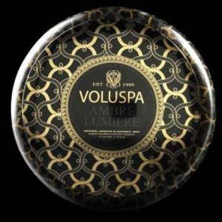 Voluspa Ambre Lumiere 2 Wick Maison Tin Candle