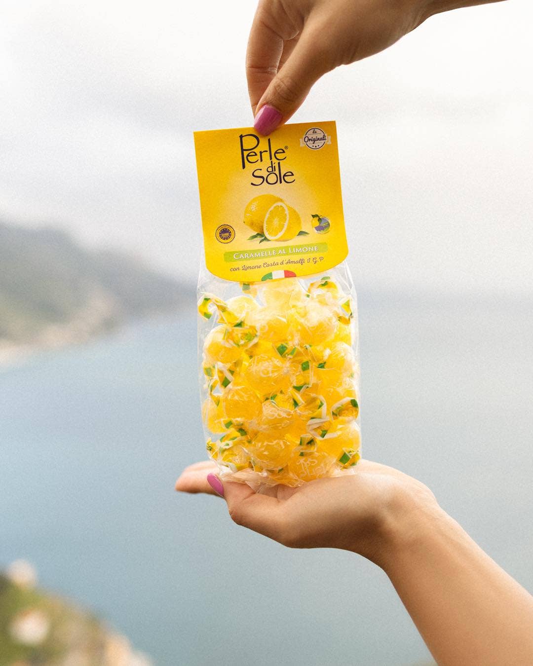 Gotas de limón originales de la costa de Amalfi (bolsa de 7.05 oz)